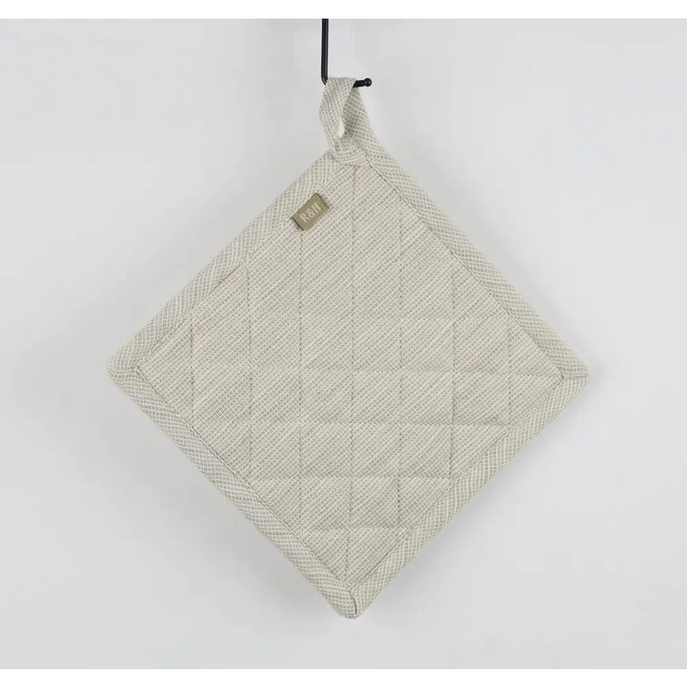 Pot Holder Trivet - Taupe Slub Chambray - Raine & Humble