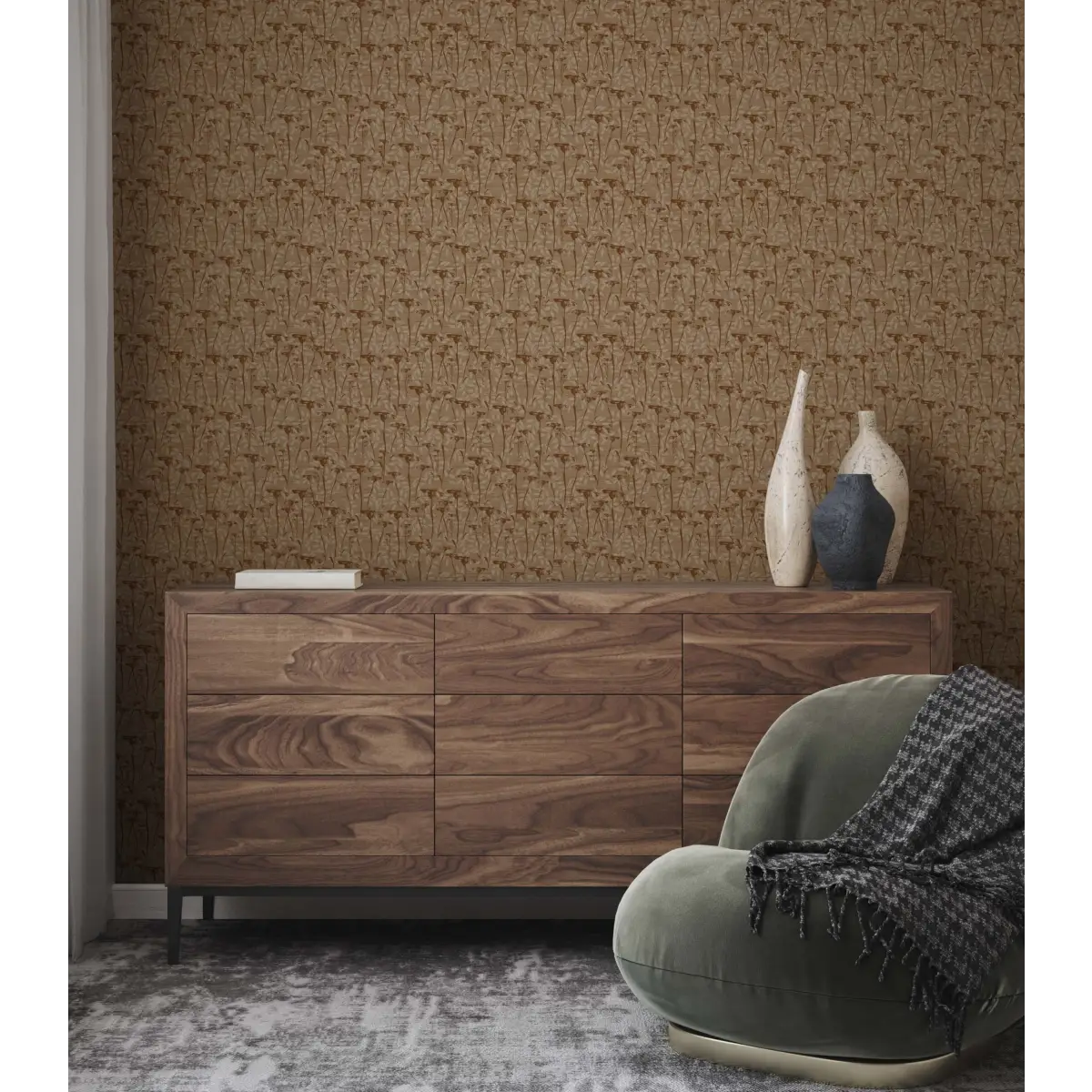 Prairie Wallpaper - Natural Daisies - by Cassandra Zaniboni - Loomwell Home Goods