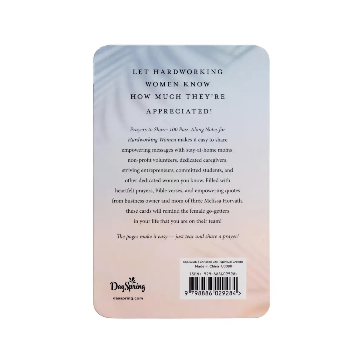 Prayers To Share - 100 Pass-Along Notes for Hardworking Women - Sweet Water Decor