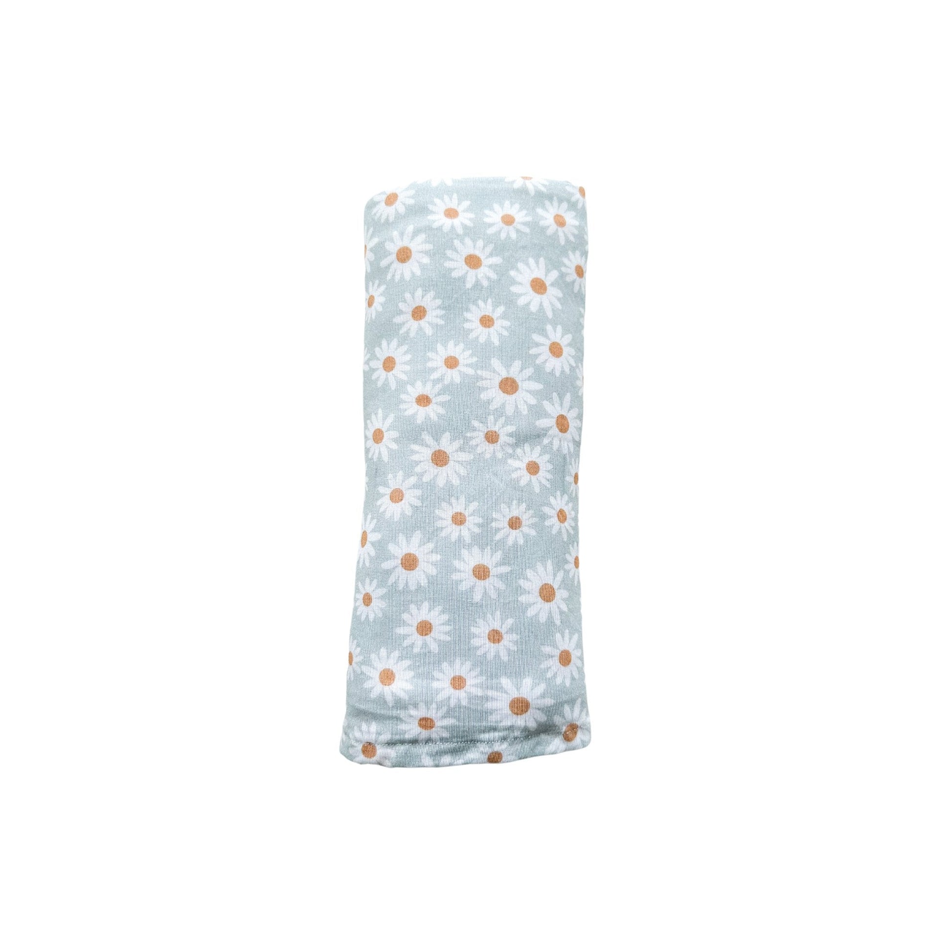 Bamboo Stretch Swaddle - Blue Daisy - Swaddle Only - Harp Angel Boutique