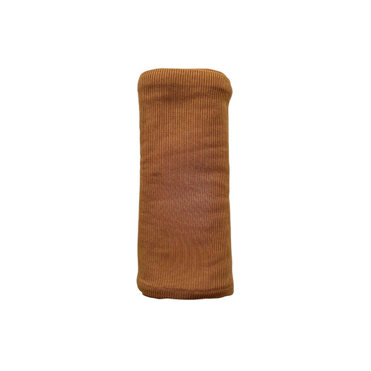Bamboo Stretch Swaddle - Caramel Ribbed - Harp Angel Boutique