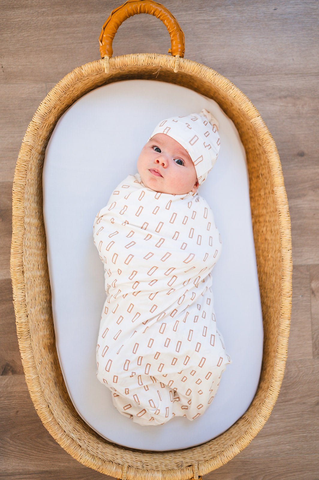 Bamboo Stretch Swaddle - Neutral Rectangle - Harp Angel Boutique