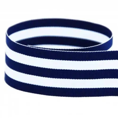 Grosgrain Ribbon - Navy Blue Stripe - 1.5’’ - WH Hostess Social Stationery