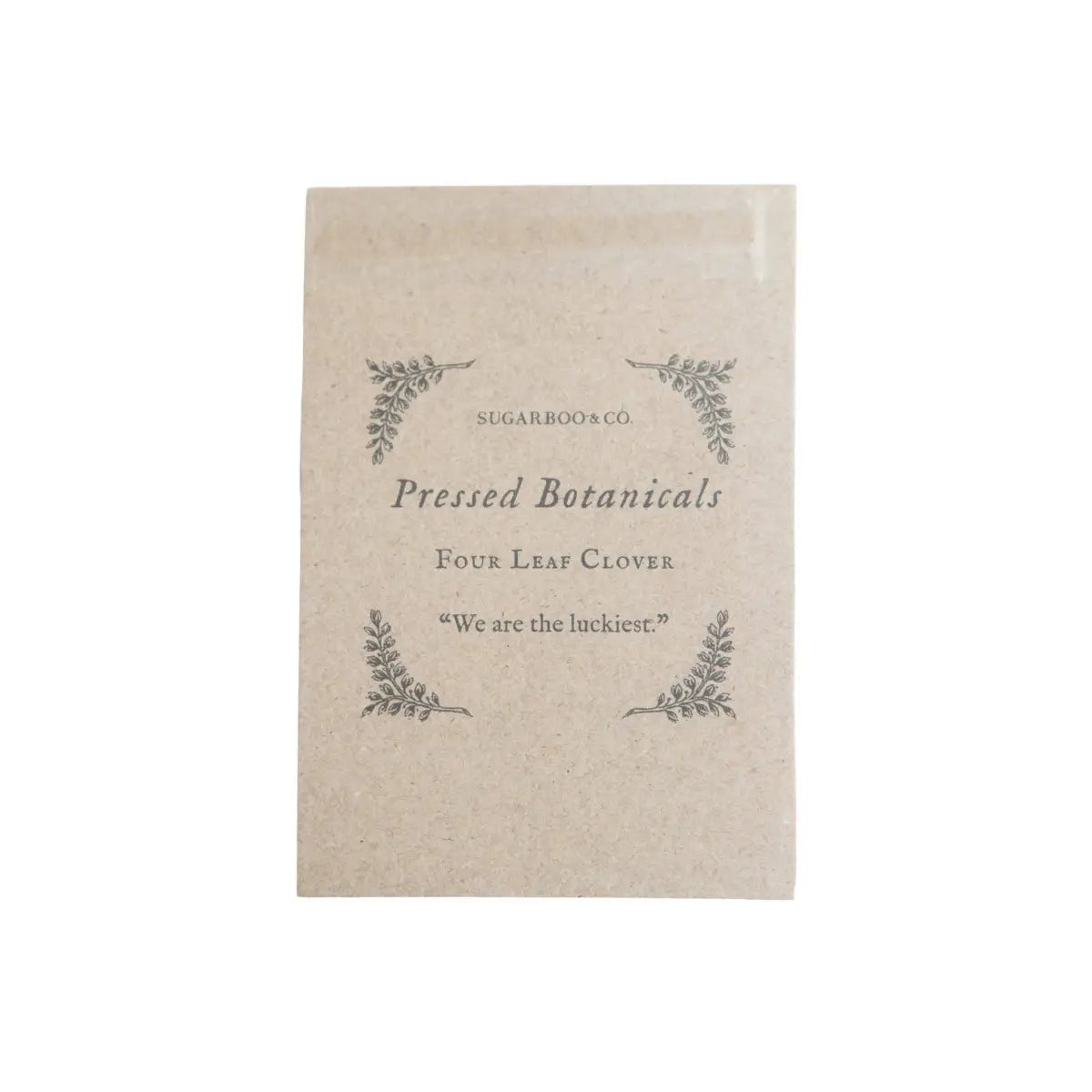 Pressed Four Leaf Clovers - We are the Luckiest - Sugarboo &