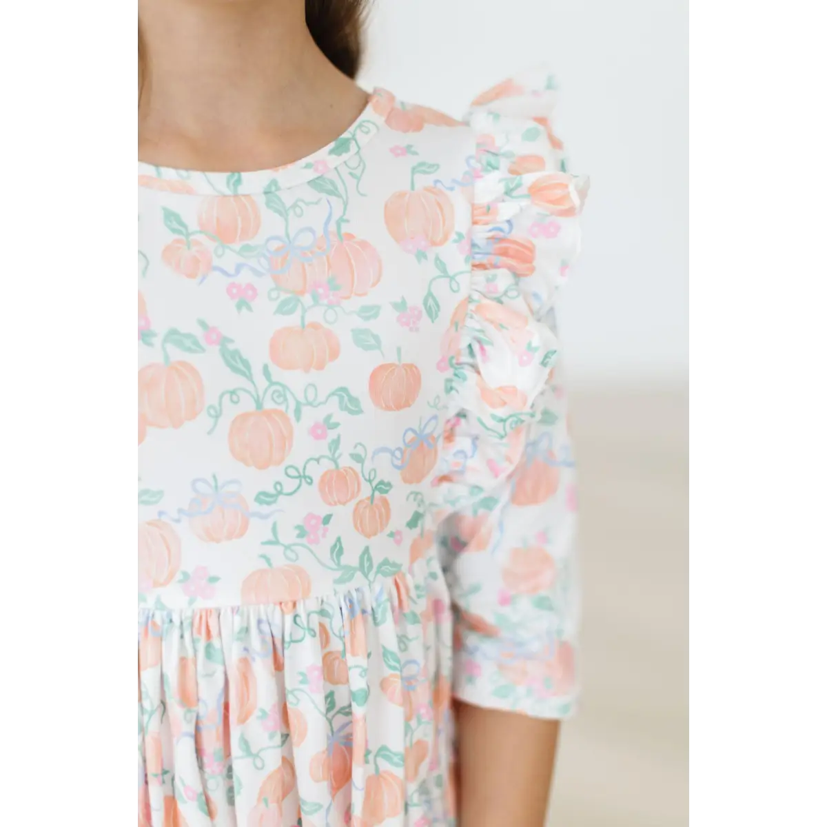 Ruffle Twirl Dress - Pretty Pumpkins for Halloween - 6-12M - Mila & Rose ®
