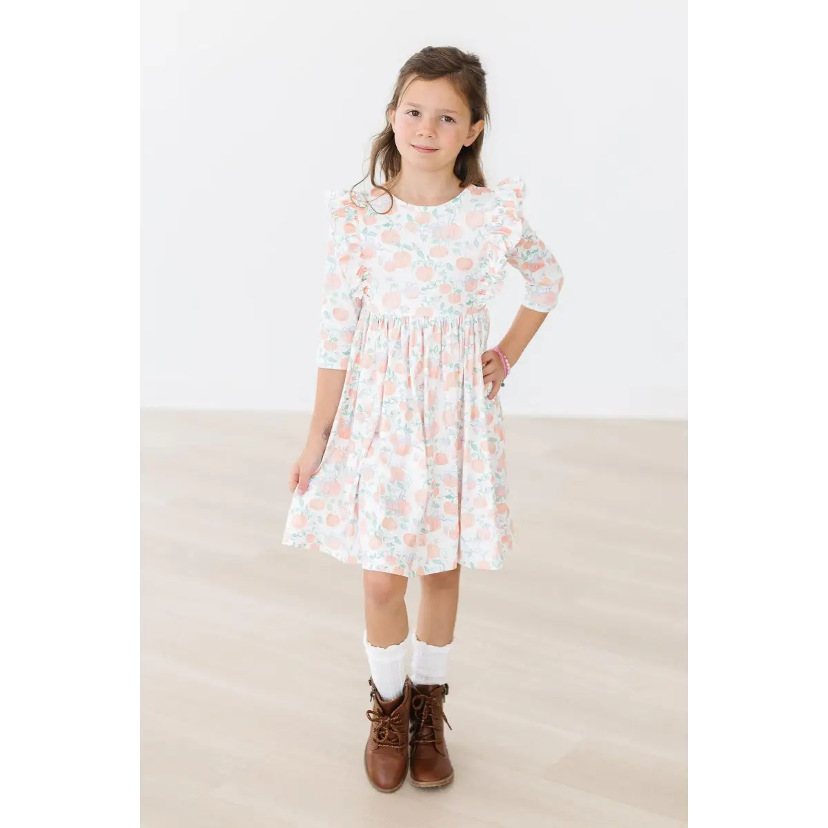 Ruffle Twirl Dress - Pretty Pumpkins for Halloween - Mila & Rose ®