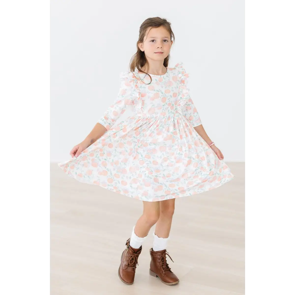 Ruffle Twirl Dress - Pretty Pumpkins for Halloween - Mila & Rose ®