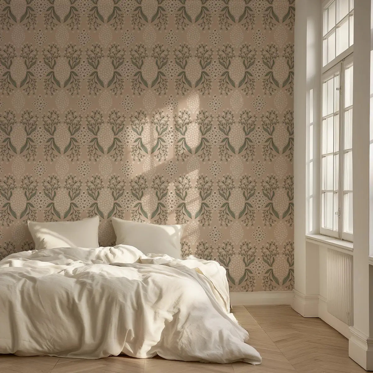 Priscilla Wallpaper - Geometric Flowers - by Brittany Polatis Design - Loomwell Home Goods