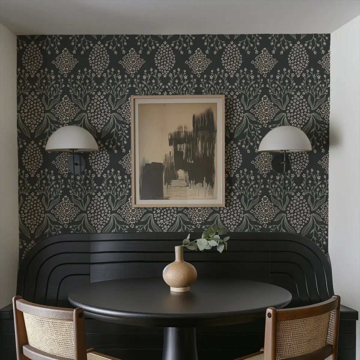 Priscilla Wallpaper - Geometric Flowers - by Brittany Polatis Design - Loomwell Home Goods