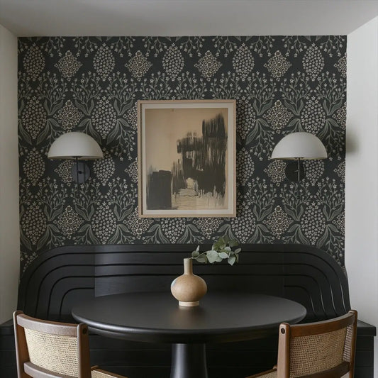 Priscilla Wallpaper - Geometric Flowers - by Brittany Polatis Design - Loomwell Home Goods