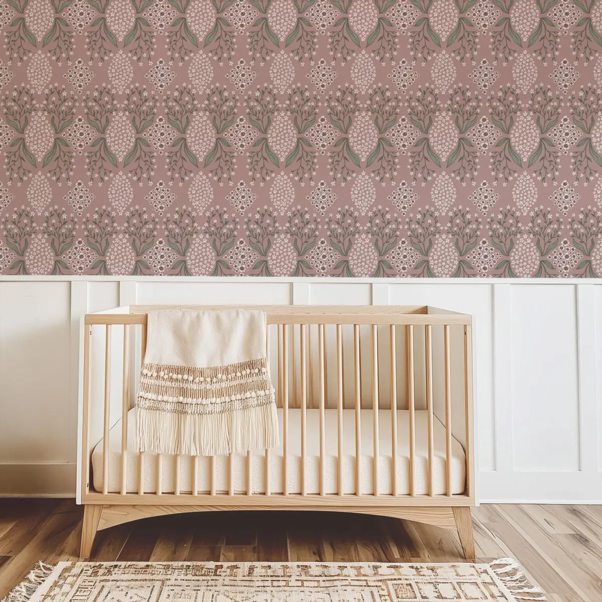 Priscilla Wallpaper - Geometric Flowers - by Brittany Polatis Design - Loomwell Home Goods