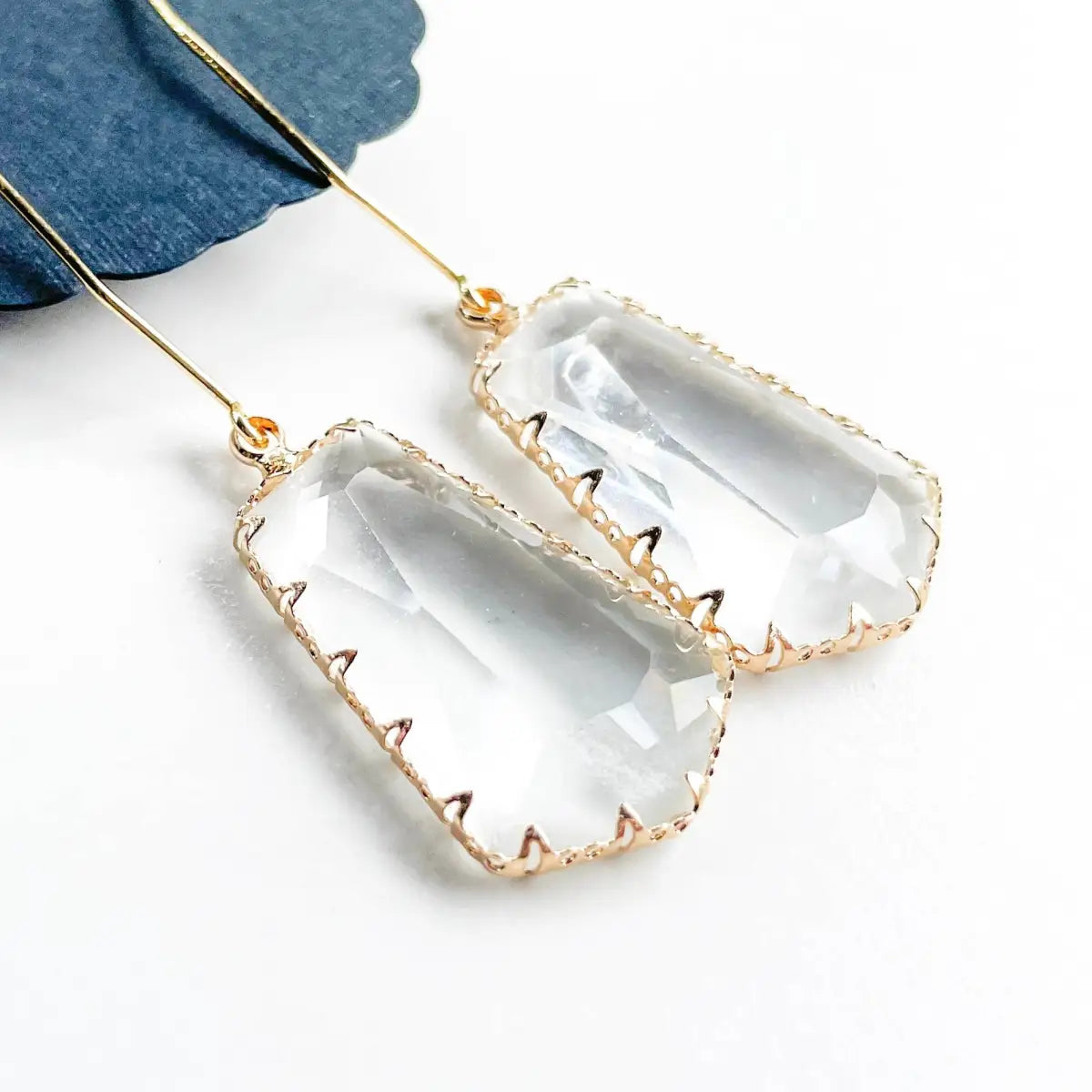’Prism’ Earrings in Pure Crystal - Dixie Bliss