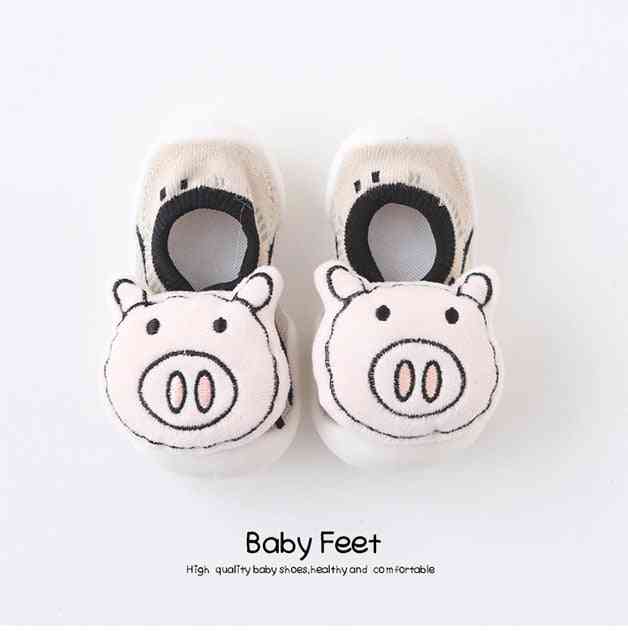 Baby Doll Sock Shoes - Pink Piggy