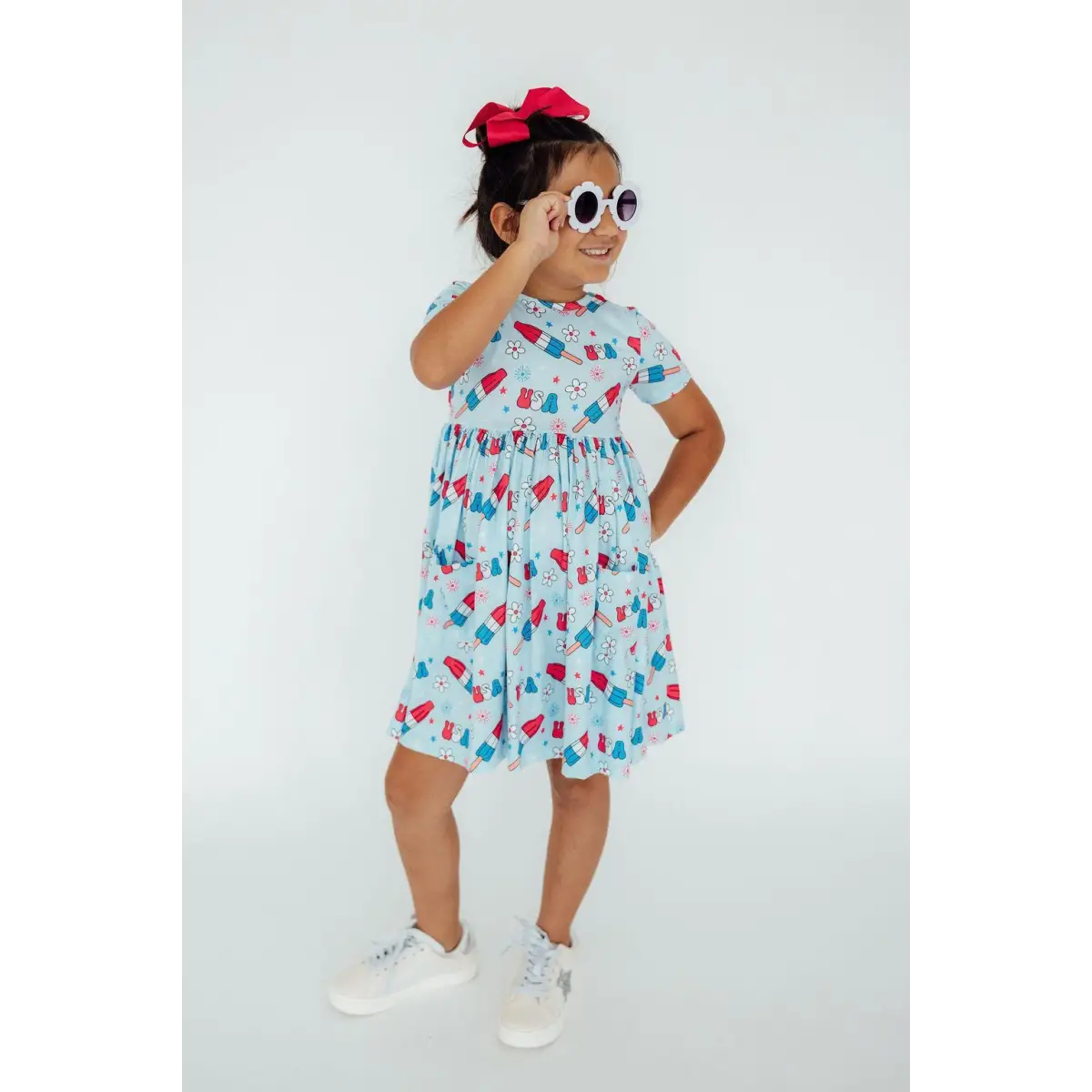 Pocket Twirl Dress - Proudly Patriotic - America July 4th - Mila & Rose ®