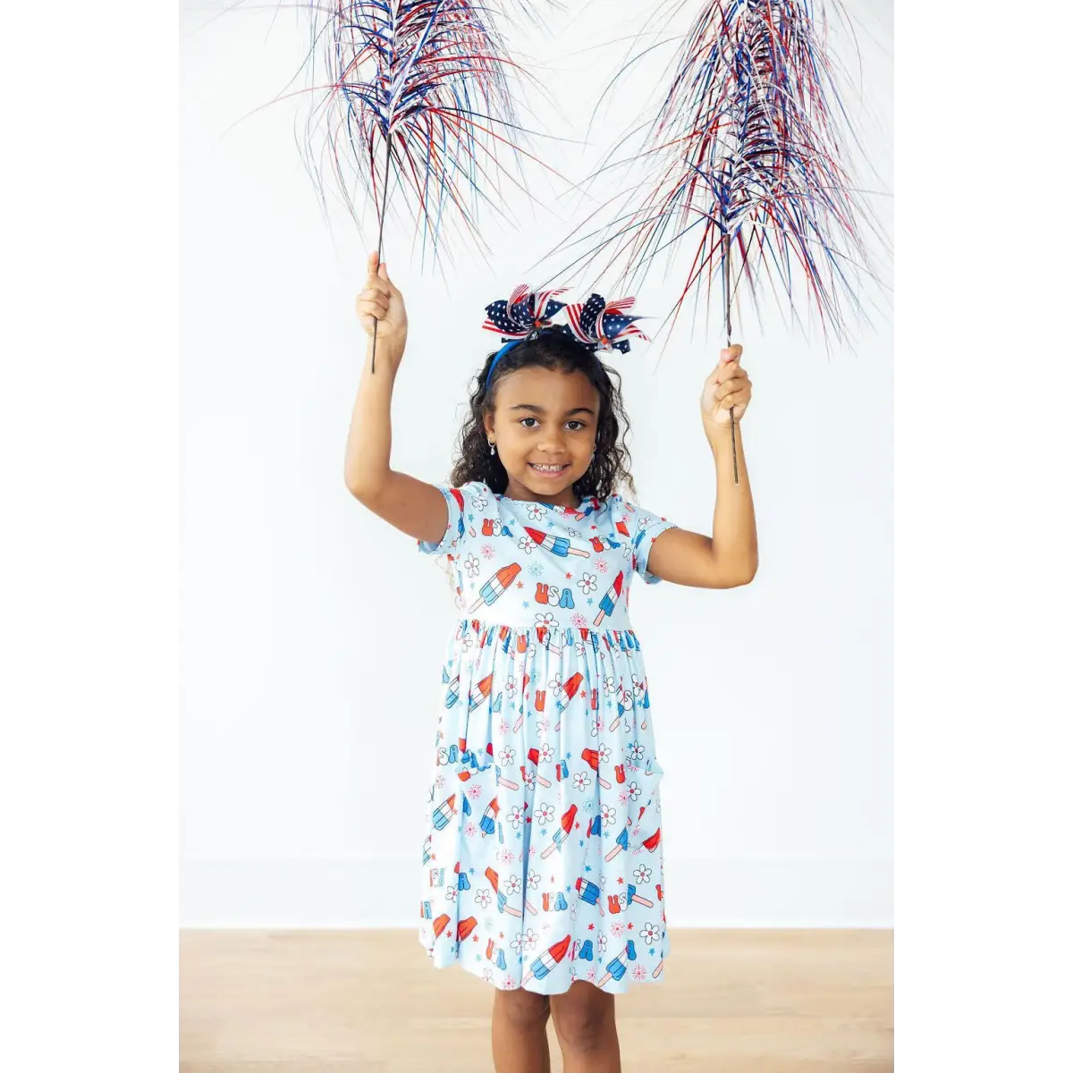 Pocket Twirl Dress - Proudly Patriotic - America July 4th - Mila & Rose ®