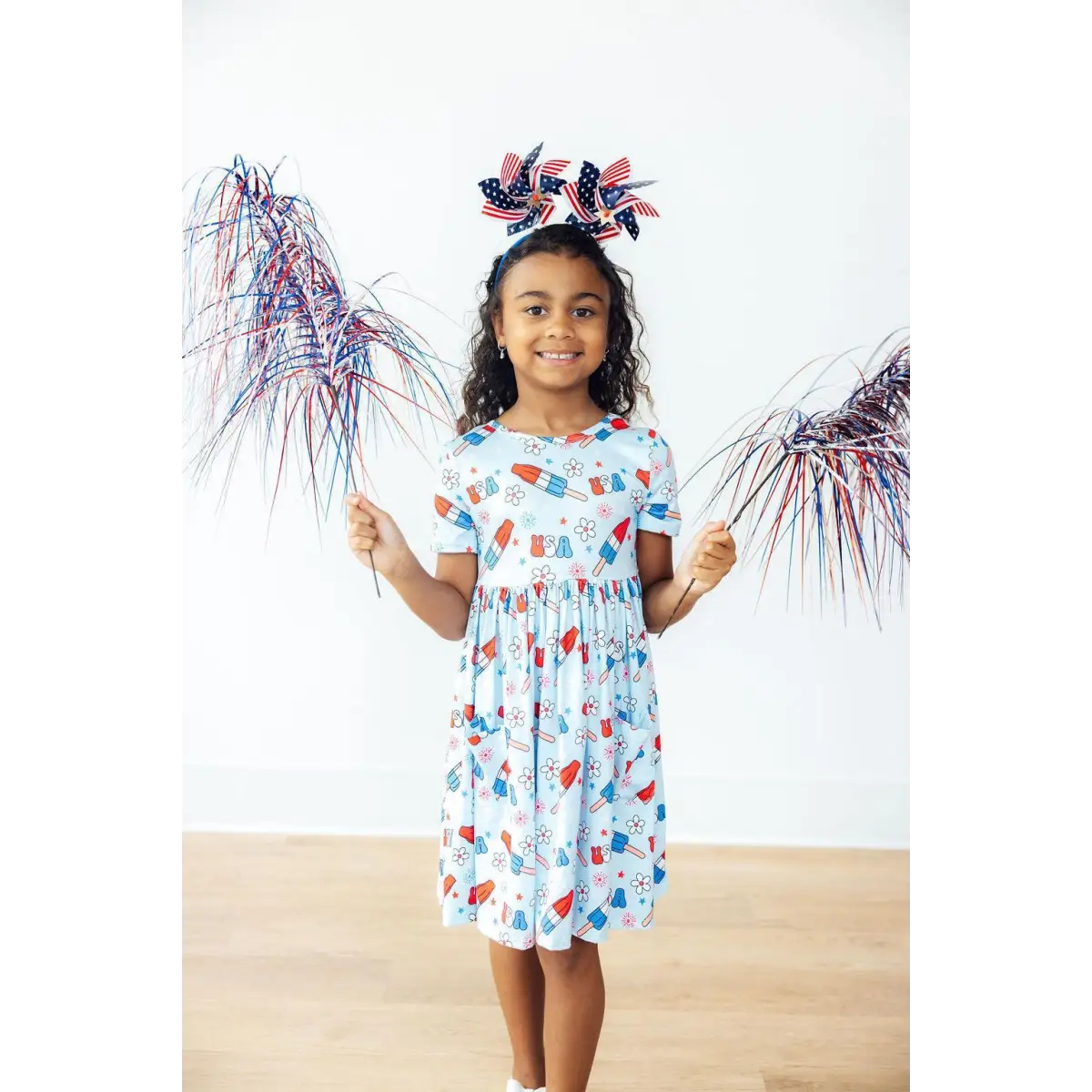 Pocket Twirl Dress - Proudly Patriotic - America July 4th - Mila & Rose ®