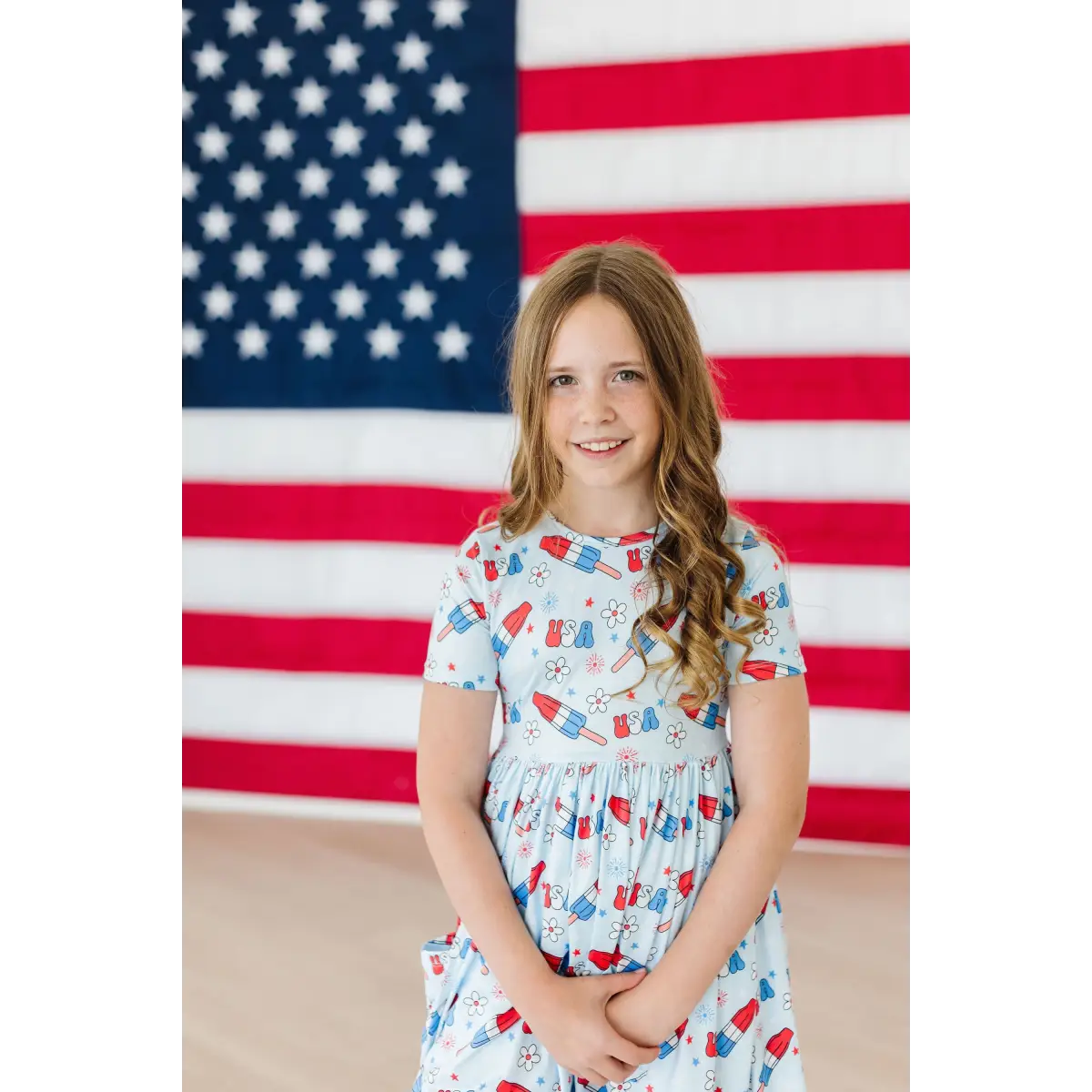 Pocket Twirl Dress - Proudly Patriotic - America July 4th - Mila & Rose ®