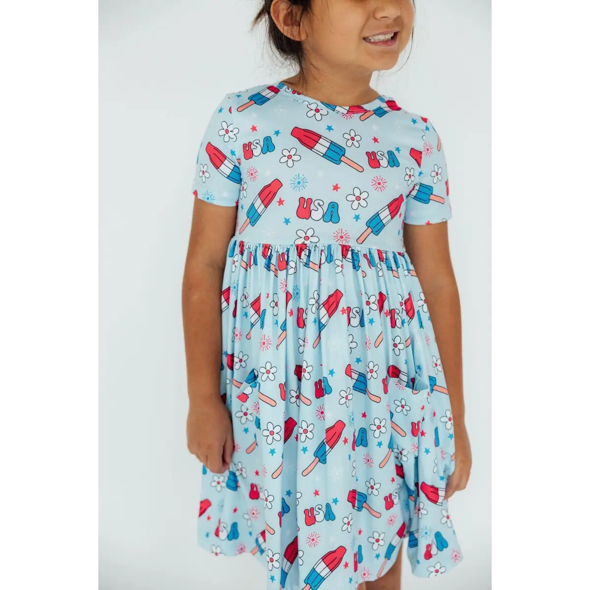 Pocket Twirl Dress - Proudly Patriotic - America July 4th - 6-12M - Mila & Rose ®