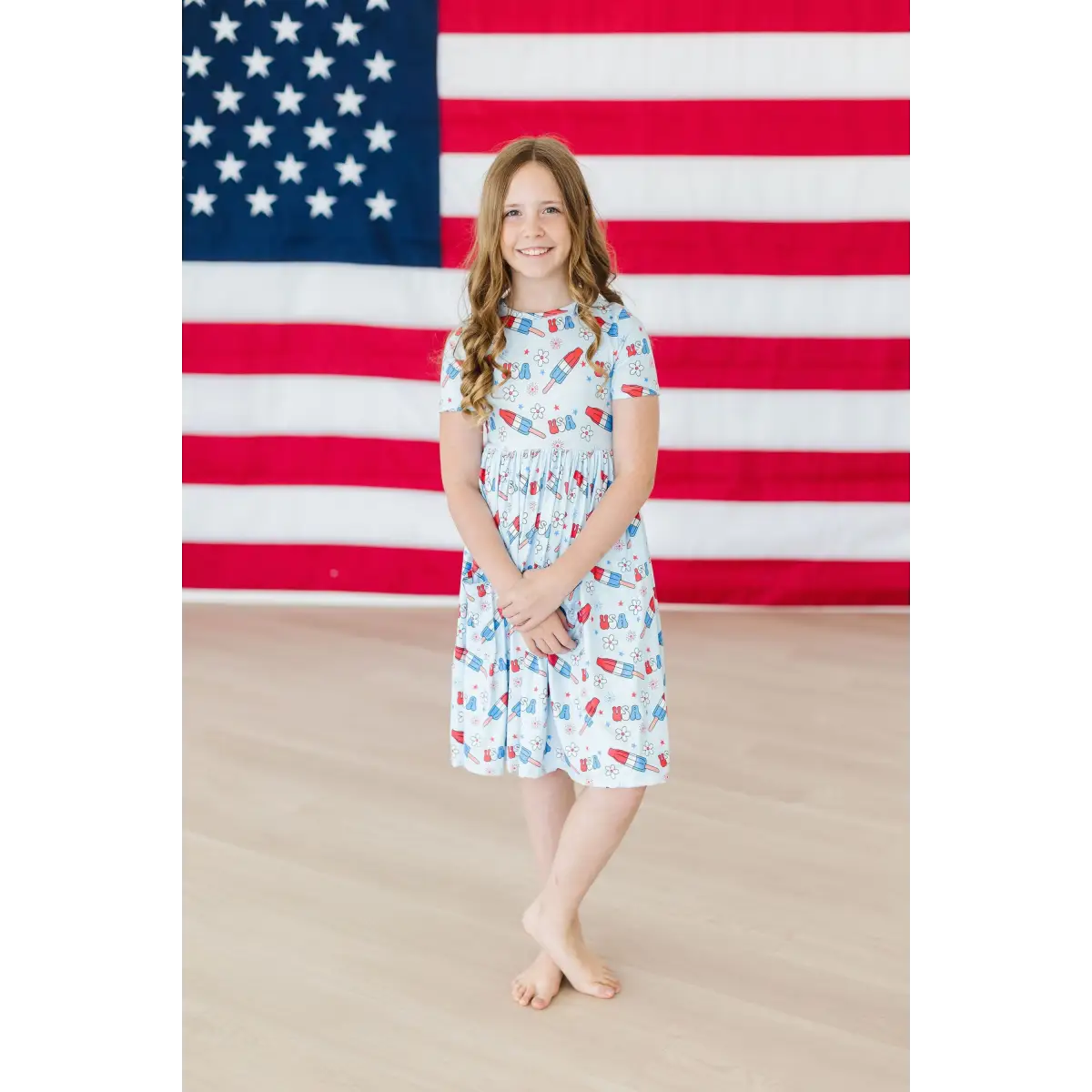 Pocket Twirl Dress - Proudly Patriotic - America July 4th - Mila & Rose ®