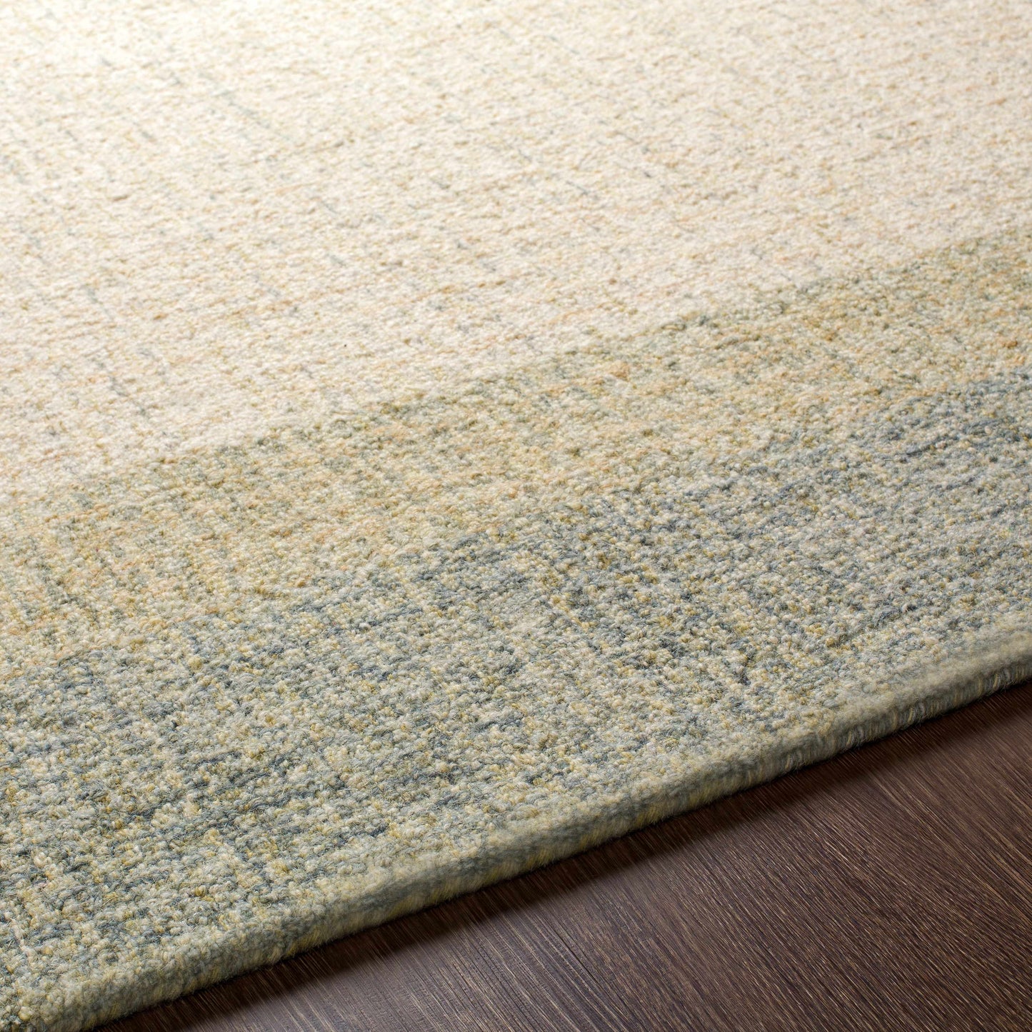 Sage Green Bordered Wool Rug - Boutique Rugs