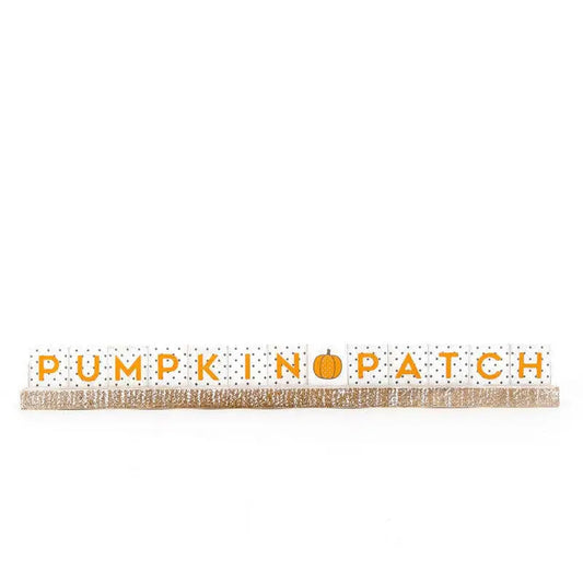 Pumpkin Patch Letter Board Kit - wood tile letters and 20’’ ledgie kit - Adams & Co.