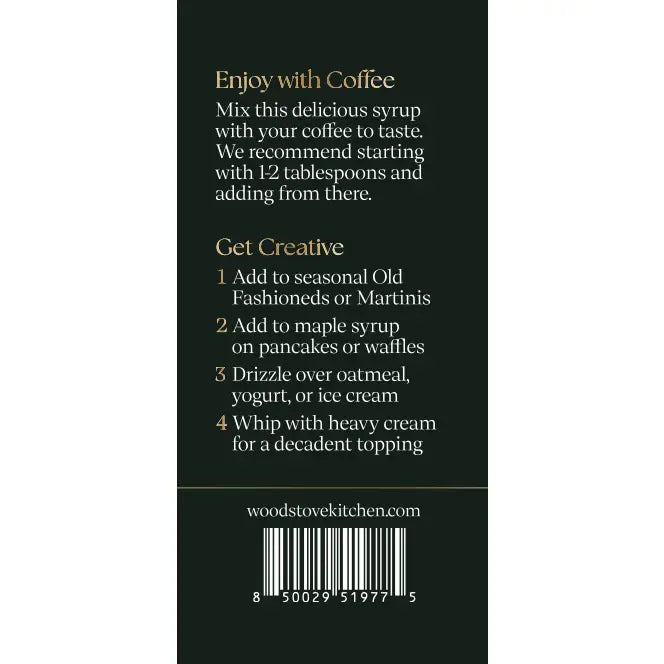Coffee & Cocktail Syrup - Pumpkin Spice - Wood Stove Kitchen