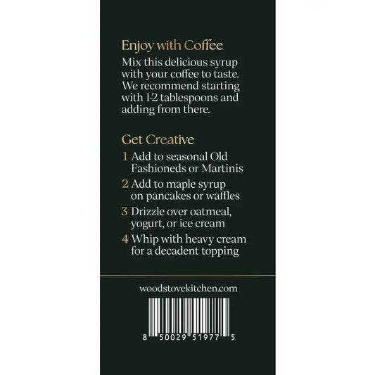 Coffee & Cocktail Syrup - Pumpkin Spice - Wood Stove Kitchen