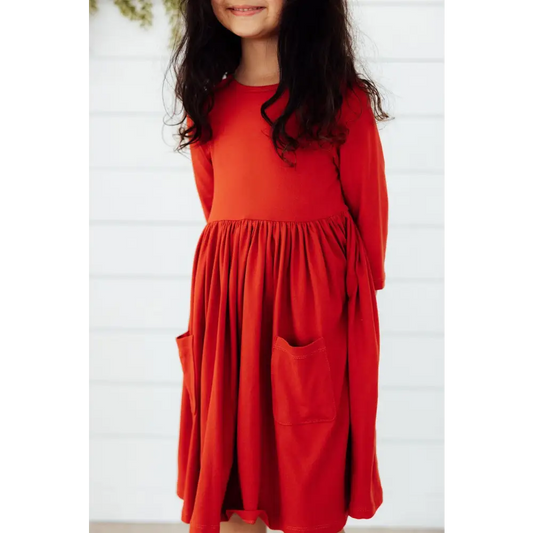 Pumpkin Spice Pocket Twirl Dress - Mila & Rose ®