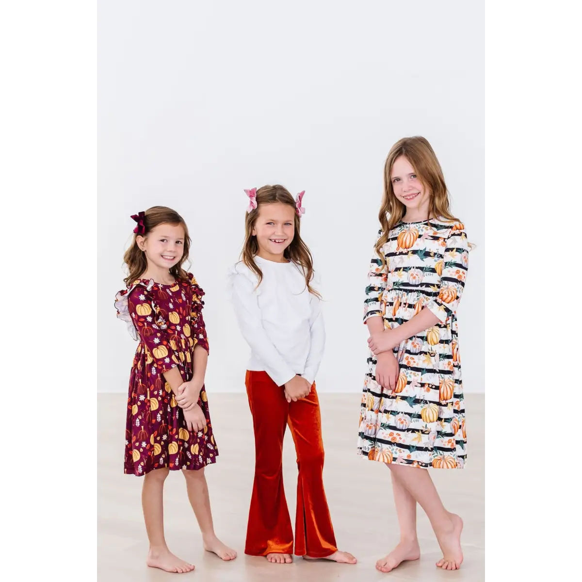 Pocket Twirl Dress - Pumpkins & Peonies - Fall and Halloween - Mila & Rose ®
