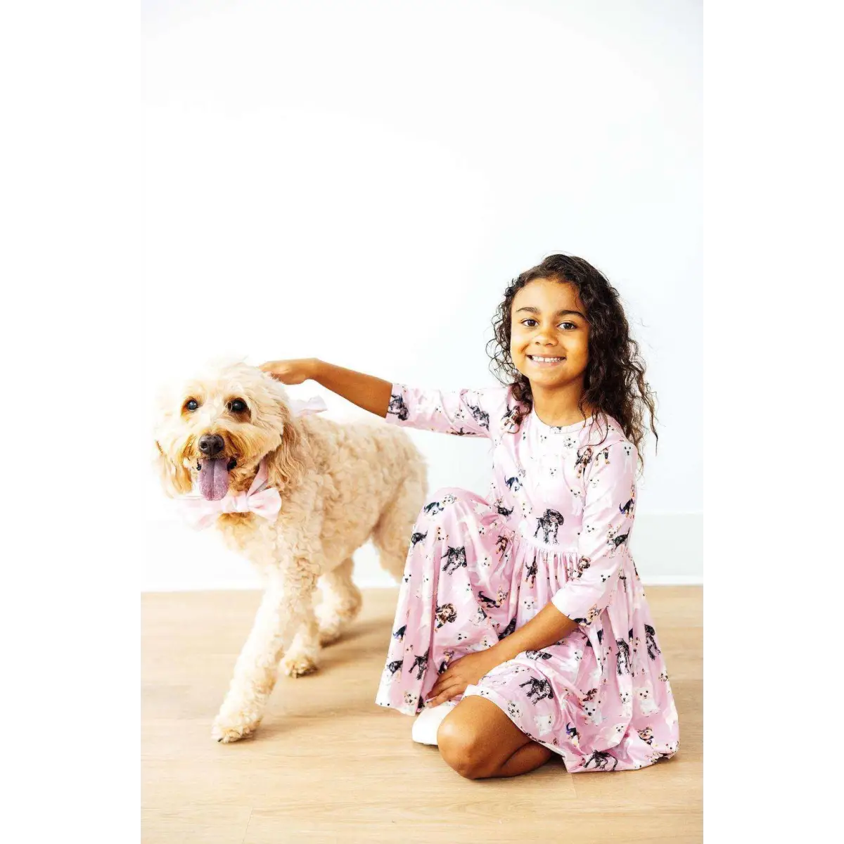 Puppy Kisses 3/4 Sleeve Pocket Twirl Dress - Mila & Rose ®
