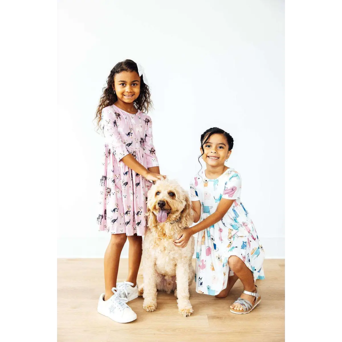 Puppy Kisses 3/4 Sleeve Pocket Twirl Dress - Mila & Rose ®