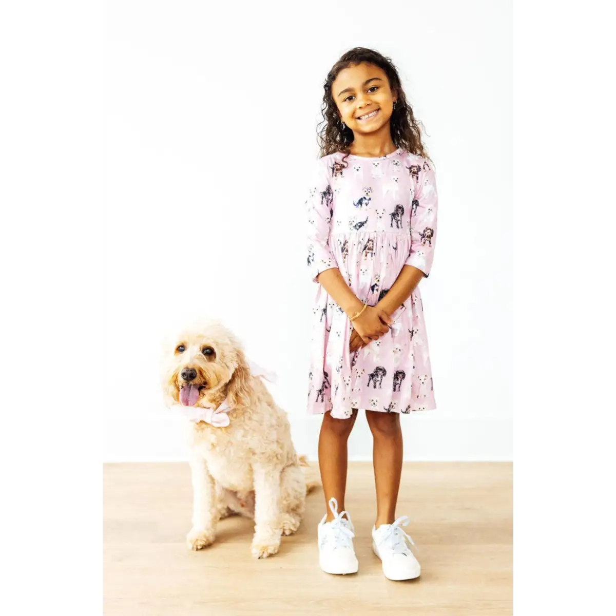 Puppy Kisses 3/4 Sleeve Pocket Twirl Dress - Mila & Rose ®