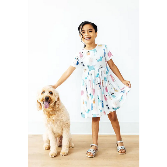 Puppy Pals S/S Pocket Twirl Dress - Mila & Rose ®