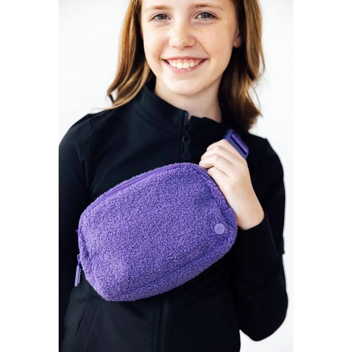 Girls Belt Bag - Purple Fleece - Mila & Rose ®