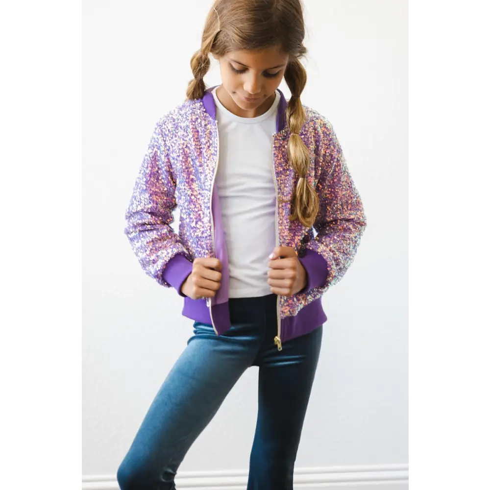 Purple Sequin Jacket - Mila & Rose ®