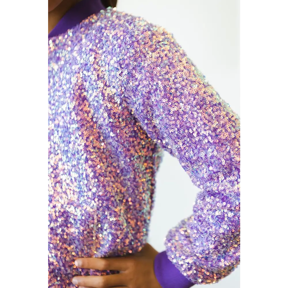 Purple Sequin Jacket - Mila & Rose ®