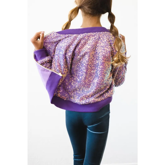 Purple Sequin Jacket - Mila & Rose ®