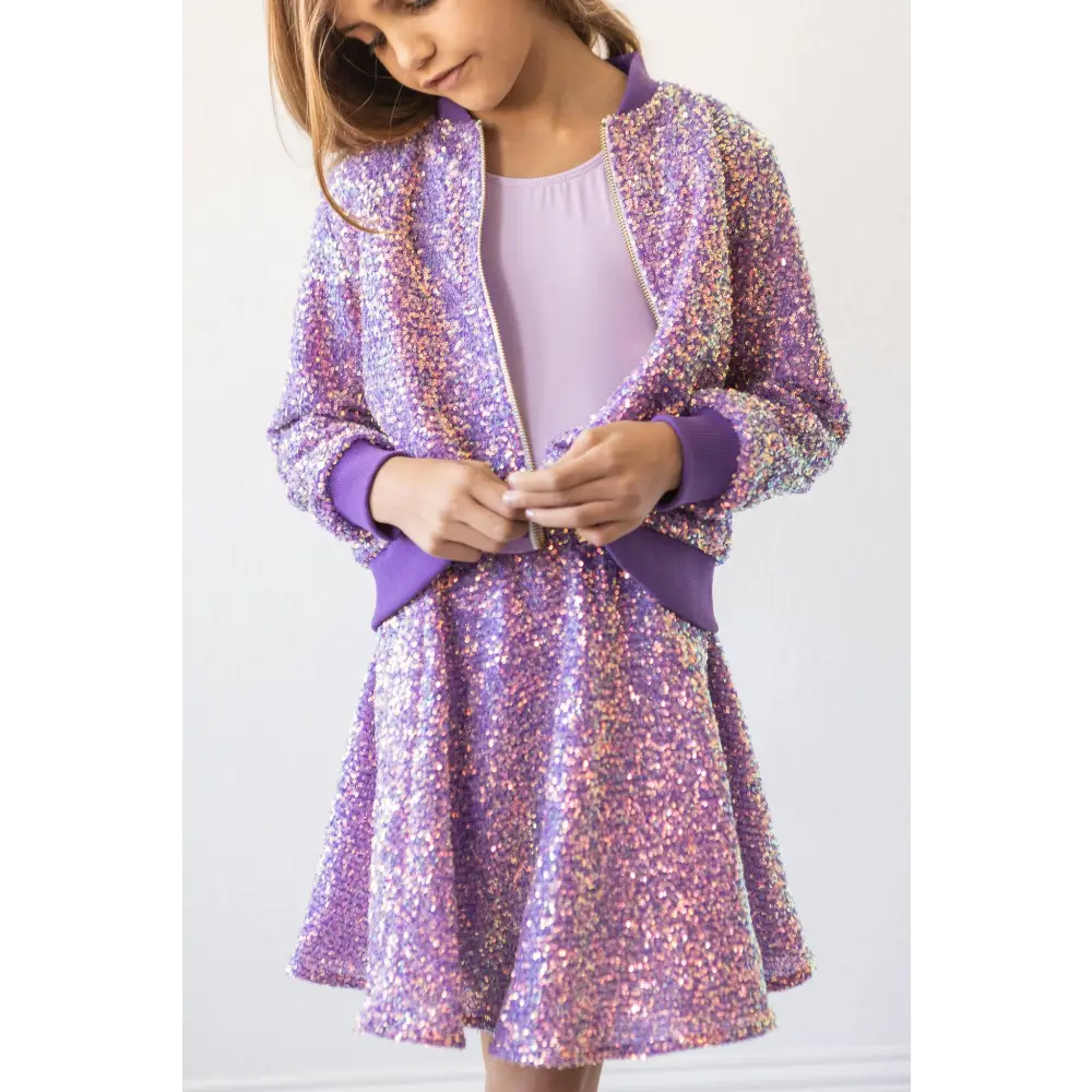Purple Sequin Jacket - Mila & Rose ®