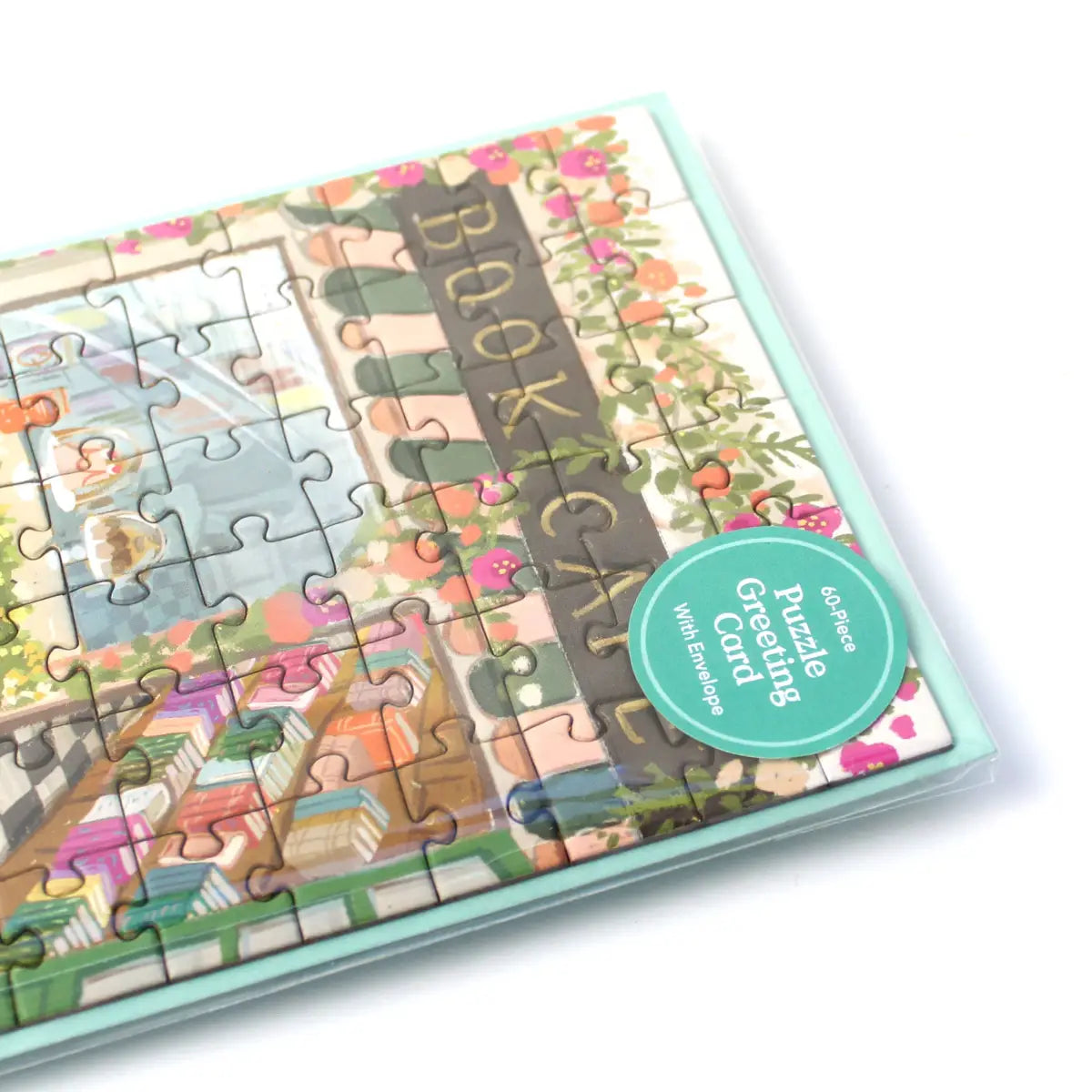 Puzzle Greeting Card - Book Café - Inklings Paperie