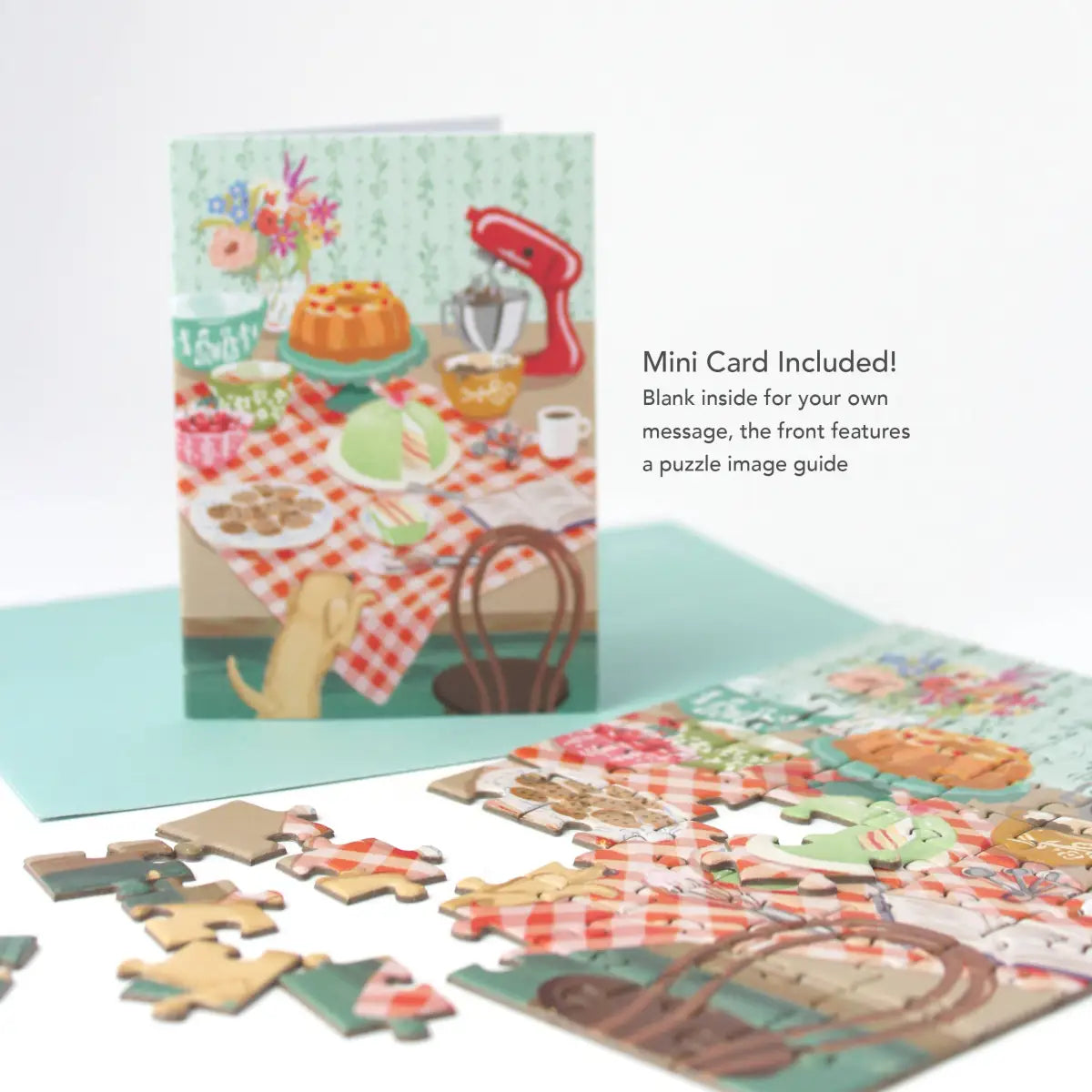 Puzzle Greeting Card - Retro Kitchen - Inklings Paperie