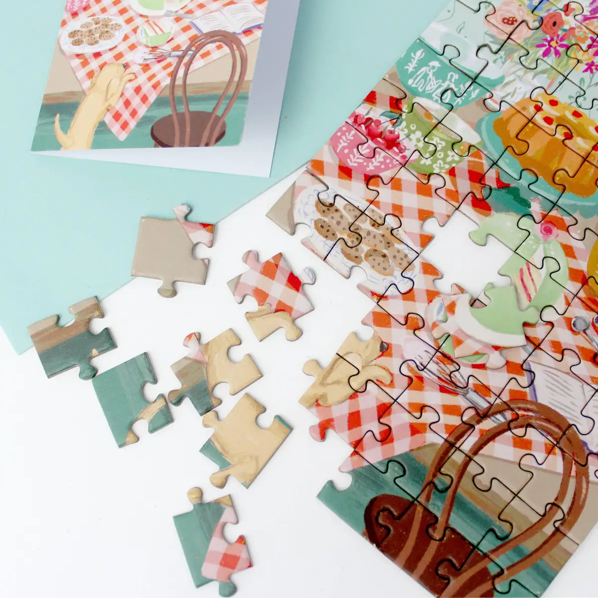 Puzzle Greeting Card - Retro Kitchen - Inklings Paperie