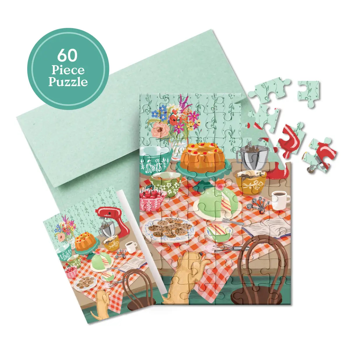 Puzzle Greeting Card - Retro Kitchen - Inklings Paperie