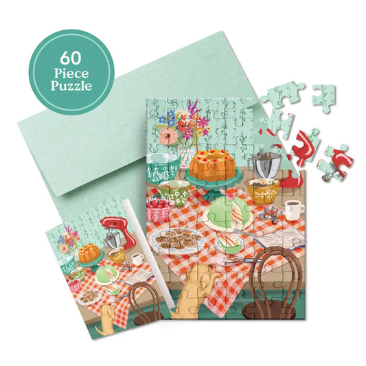 Puzzle Greeting Card - Retro Kitchen - Inklings Paperie