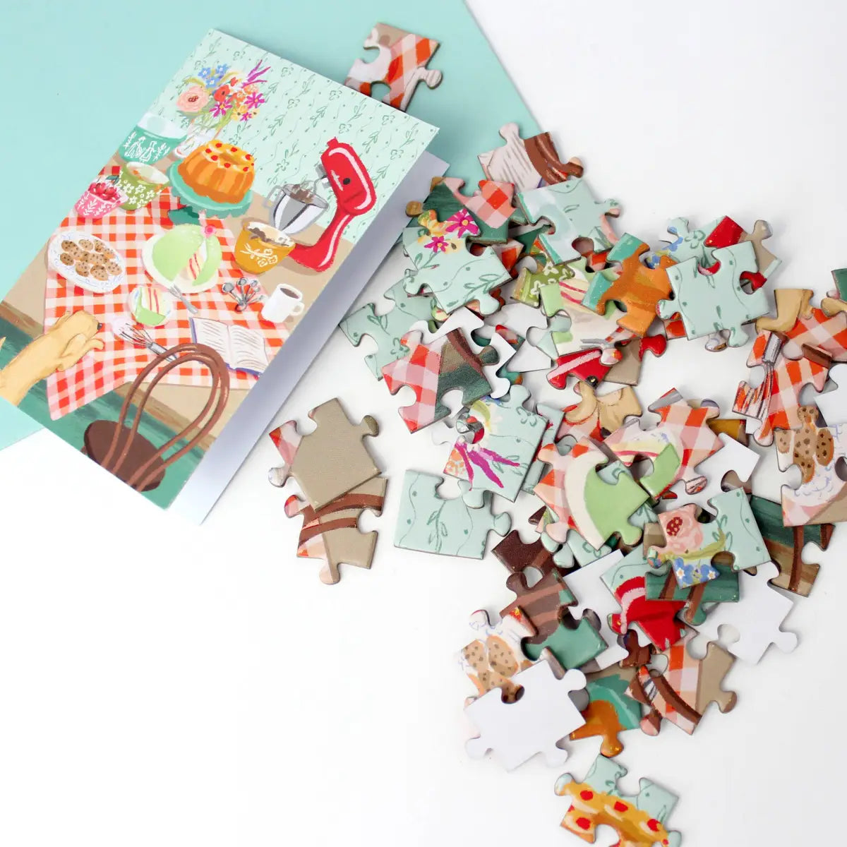 Puzzle Greeting Card - Retro Kitchen - Inklings Paperie