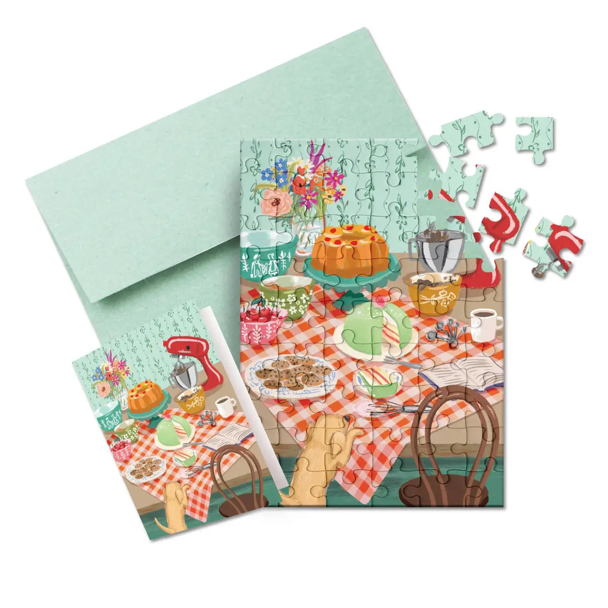 Puzzle Greeting Card - Retro Kitchen - Inklings Paperie