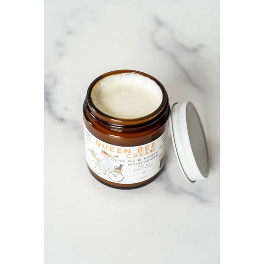 Queen Bee Cream - Olive Oil Lemongrass & Honey Lotion - Granola Girl Skincare