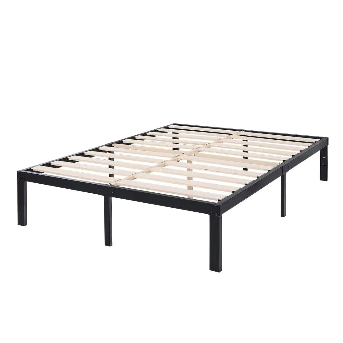 Queen Heavy Duty Metal Platform Bed Frame with Wood Slats 3,500 lbs Weight Limit - HomePacific