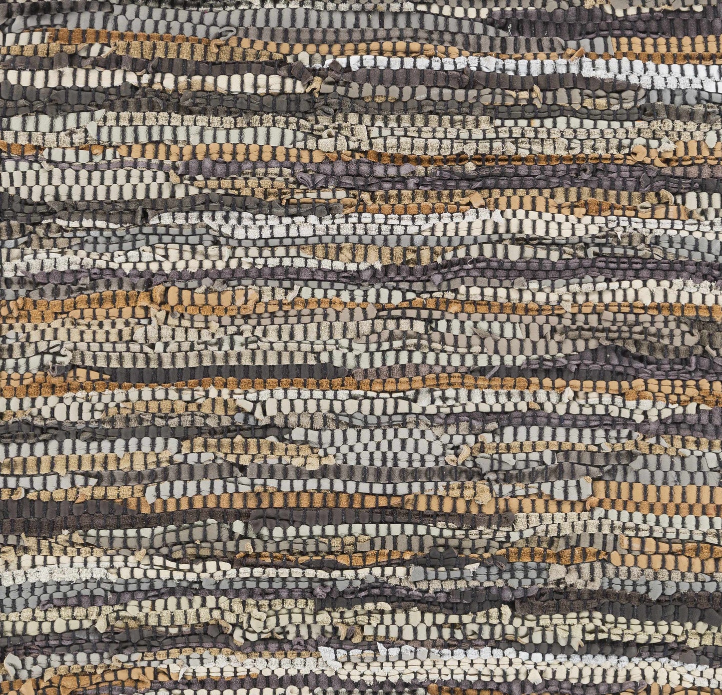 Brown Leather Woven Area Rug - Boutique Rugs