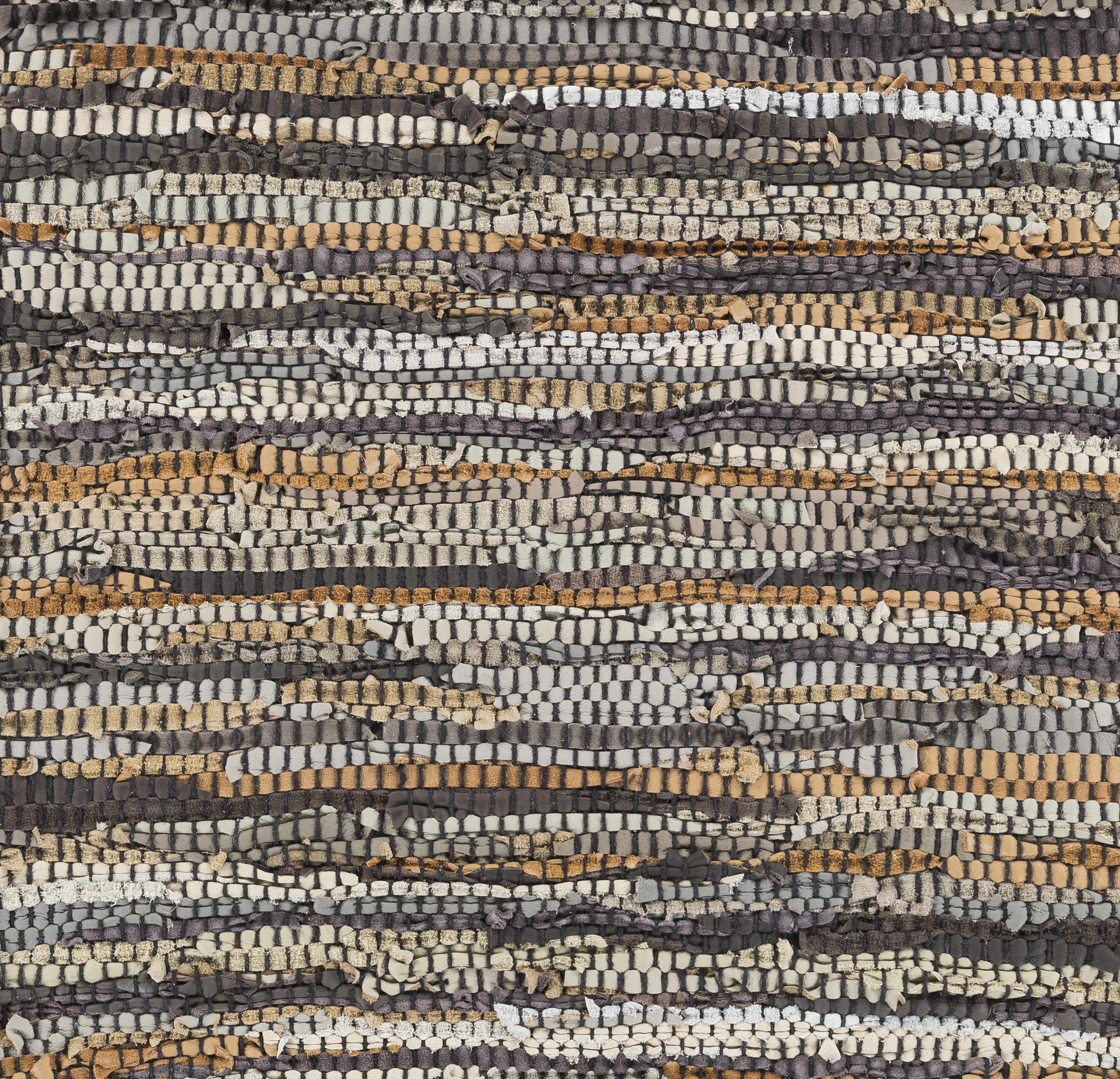 Brown Leather Woven Area Rug - Boutique Rugs