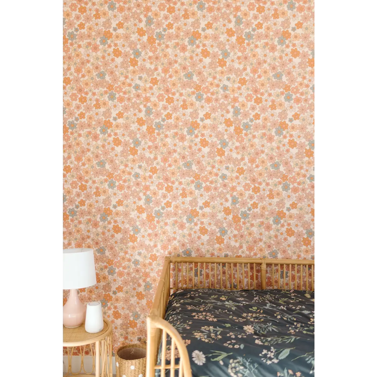 Quinny Wallpaper - Mod Flowers - by Thread Mama - Loomwell Home Goods